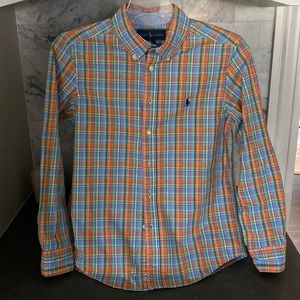 Ralph Lauren Boys Multicolored Long-Sleeved Button Down Shirt (Size 10/12)